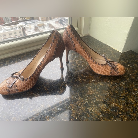 Vintage Dior Snakeskin Heels - Size 37.5/6.5 - Picture 3 of 7